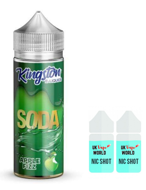 Kingston Soda Apple Fizz 100ml Shortfill With 2 Nicotine Shots | UK Vape World