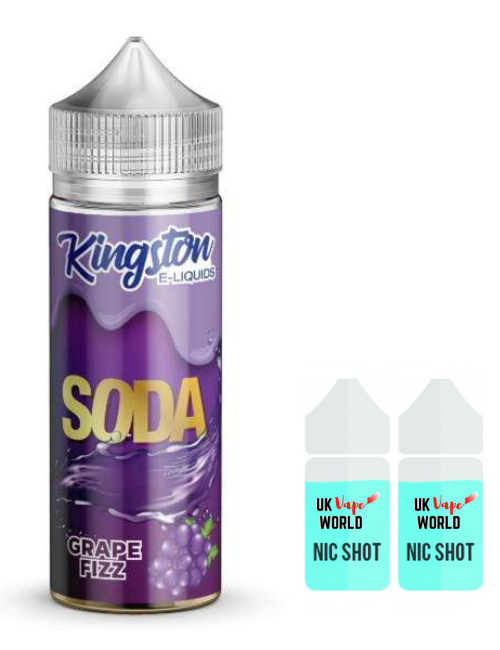 Kingston Soda Grape Fizz 100ml Shortfill With 2 Nicotine Shots | UK Vape World