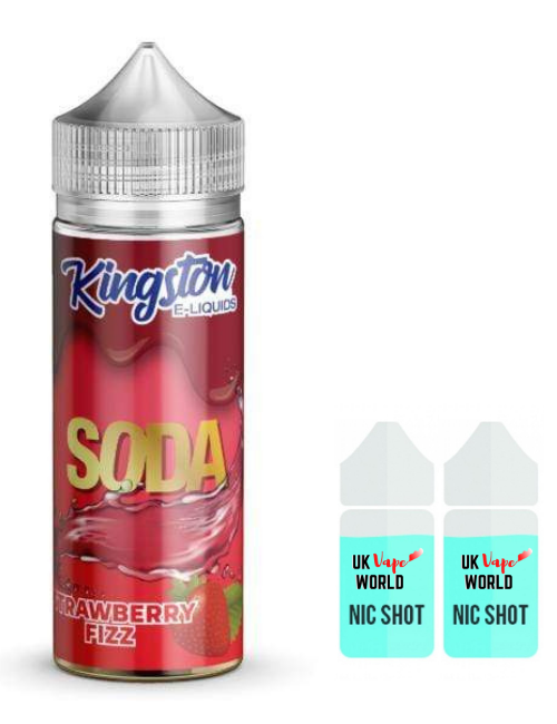 Kingston Soda Strawberry Fizz 100ml Shortfill With 2 Nicotine Shots | UK Vape World