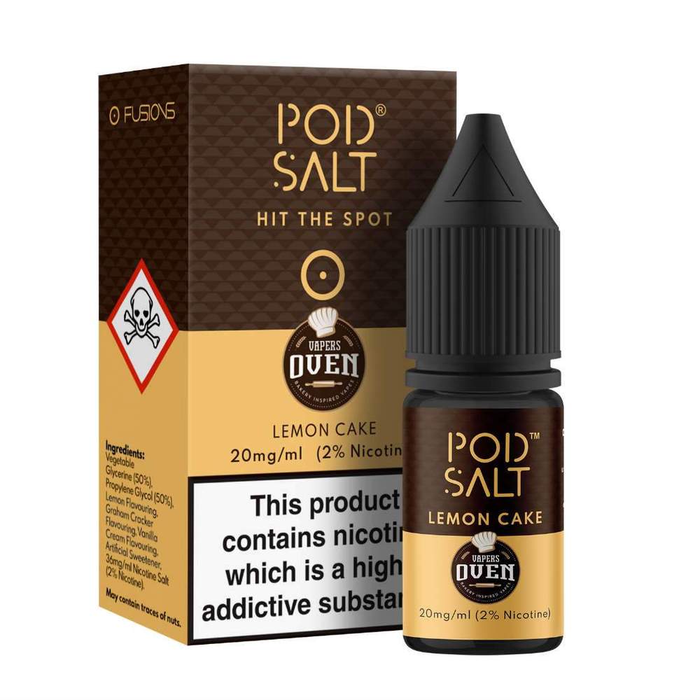 Pod Salt Fusions Vapers Oven Lemon Cake Nic Salt ONLY £3.29 | UK Vape World