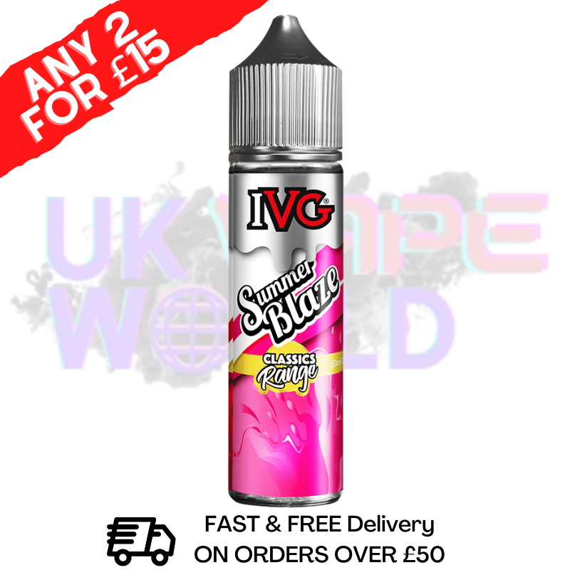 Summer Blaze IVG Shortfill Juice 50ML Eliquid - CLASSICS RANGE - From £7.50 Each