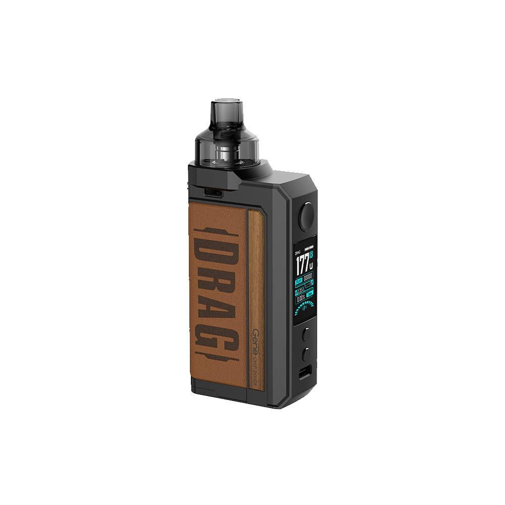 VooPoo Drag Max Vape Kit + 2 X FREE 18650 BATTERIES - Vintage Brown Colour | UK Vape World 